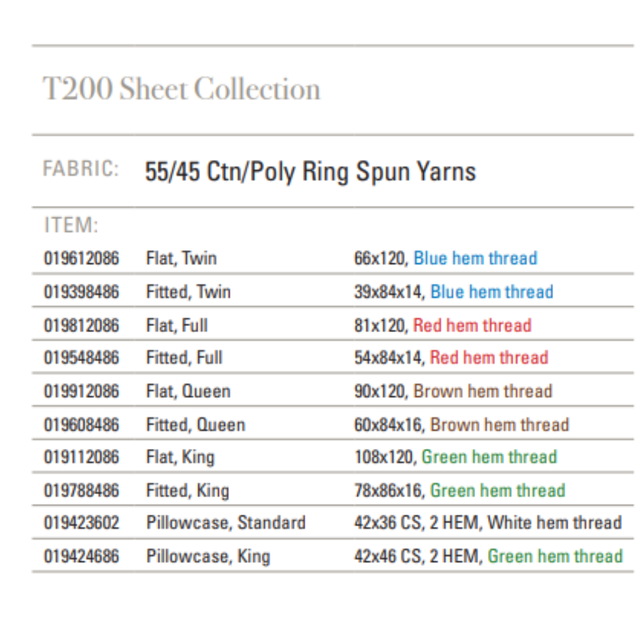 Size guide chart
